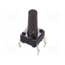 SKHHDUA010; Microswitch TACT; SPST; Pos: 2; 0.05A/12VDC; THT; 1.6N; 6x6x3.5mm; ALPS