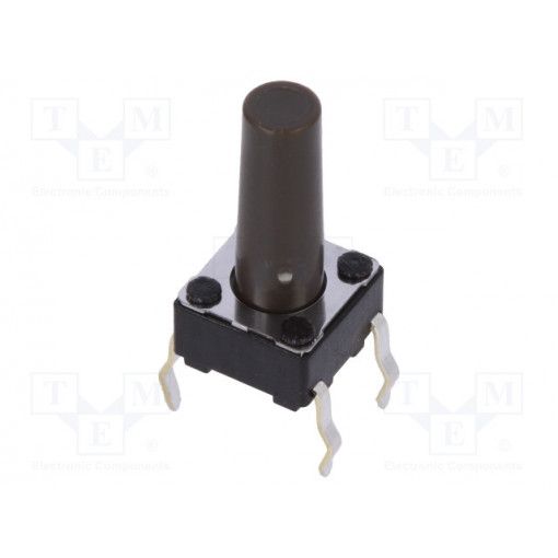 SKHHDUA010; Microswitch TACT; SPST; Pos: 2; 0.05A/12VDC; THT; 1.6N; 6x6x3.5mm; ALPS