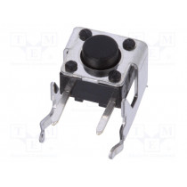 SKHHLMA010; Microswitch TACT; SPST; Pos: 2; 0.05A/12VDC; THT; 1N; 6x6x3.5mm; ALPS