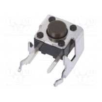 SKHHLNA010; Microswitch TACT; SPST; Pos: 2; 0.05A/12VDC; THT; 1.6N; 6x6x3.5mm; ALPS