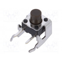 SKHHLVA010; Microswitch TACT; SPST; Pos: 2; 0.05A/12VDC; THT; 1.6N; 6x6x3.5mm; ALPS