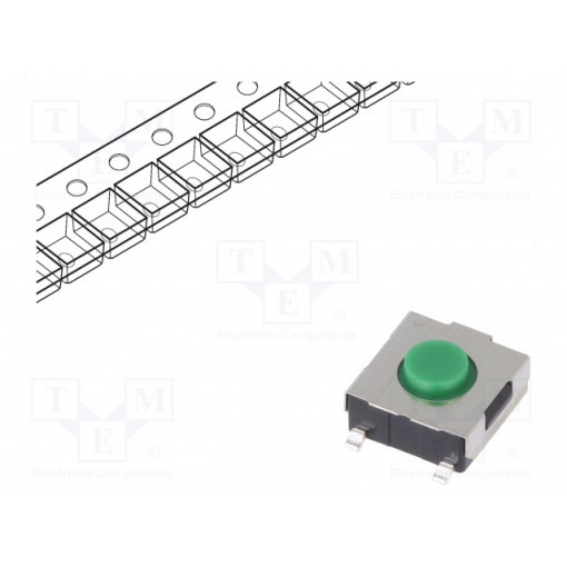 SKHMQLE010; Microswitch TACT; SPST; Pos: 2; 0.05A/12VDC; SMT; 1.6N; 3.1mm; round; ALPS