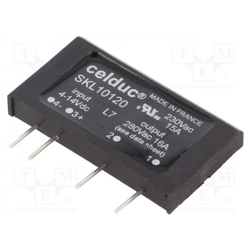 SKL10120; Relay: solid state; SPST-NO; Ucntrl: 4÷14VDC; 16A; 12÷280VAC; CELDUC