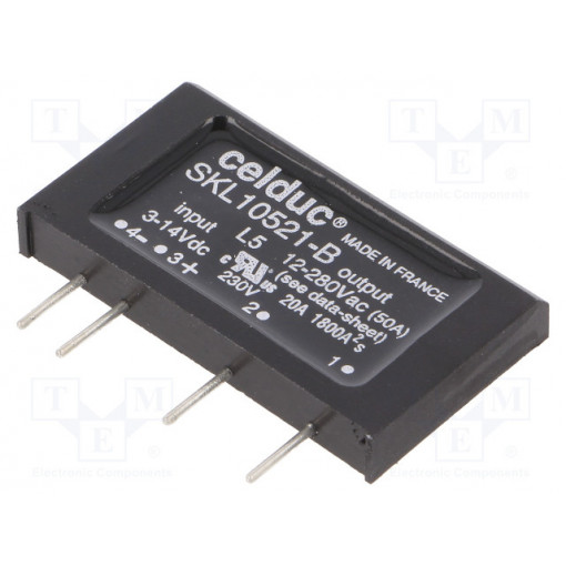 SKL10521; Relay: solid state; SPST-NO; Ucntrl: 3÷14VDC; 50A; 12÷280VAC; CELDUC
