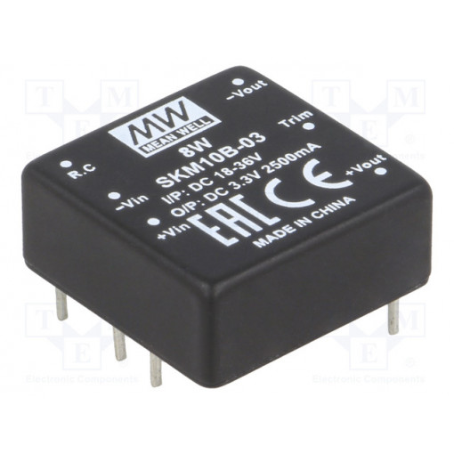 SKM10B-03; Converter: DC/DC; 10W; Uin: 18÷36V; 3.3VDC; Iout: 2500mA; 1