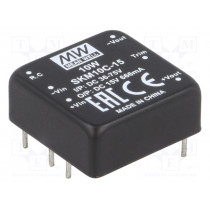 SKM10C-15; Converter: DC/DC; 10W; Uin: 36÷75V; 15VDC; Iout: 666mA; 1