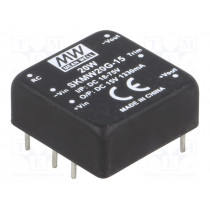 SKMW20G-15; Converter: DC/DC; 20W; Uin: 18÷75V; 15VDC; Iout: 0÷1330mA; 1