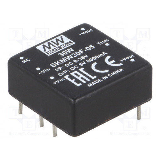 SKMW30F-05; Converter: DC/DC; 30W; Uin: 9÷36V; 5VDC; Iout: 0÷6000mA; 1