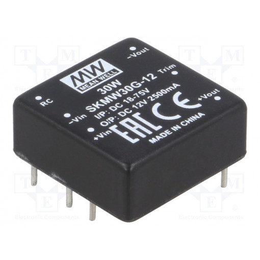SKMW30G-12; Converter: DC/DC; 30W; Uin: 18÷75V; 12VDC; Iout: 0÷2500mA; 1