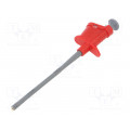 SKPS 8334 NI/RT; Clip-on probe; hook type; 6A; red; Plating: nickel plated; 4mm; SCHÜTZINGER