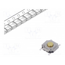 SKQGADE010; Microswitch TACT; SPST; Pos: 2; 0.05A/12VDC; SMT; 2.6N; 1.5mm; round; ALPS