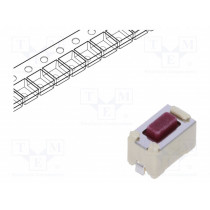 SKQMAQE010; Microswitch TACT; SPST; Pos: 2; 0.05A/12VDC; SMT; 2.6N; 6x3.5x3.5mm; ALPS