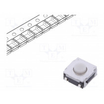 SKRAAKE010; Microswitch TACT; SPST; Pos: 2; 0.05A/12VDC; SMT; 2.5N; 3.4mm; round; ALPS