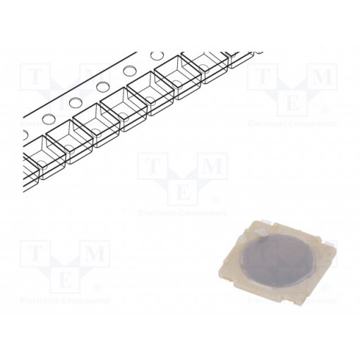 SKRMABE010; Microswitch TACT; SPST; Pos: 2; 0.05A/12VDC; SMT; 2.6N; 0.4mm; round; ALPS