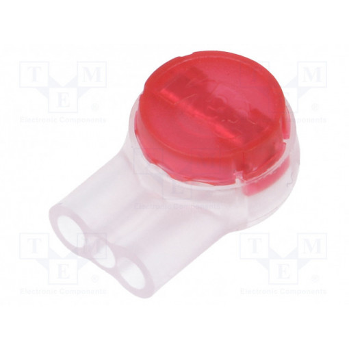 UR2 80611327596; Quick splice; Scotchlok; IDC; 19AWG÷26AWG; red; 0.4÷0.9mm; 3M