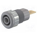 23.3060-28; Socket; 4mm banana; 32A; 1kV; Cutout: Ø12.2mm; grey; gold-plated; STÄUBLI