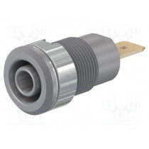 23.3060-28; Socket; 4mm banana; 32A; 1kV; Cutout: Ø12.2mm; grey; gold-plated; STÄUBLI
