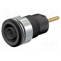 23.3010-21; Socket; 4mm banana; 24A; 1kV; Cutout: Ø12.2mm; black; gold-plated; STÄUBLI 23.3010-21; Socket; 4mm banana; 24A; 1kV; Cutout: Ø12.2mm; black; gold-plated; STÄUBLI
