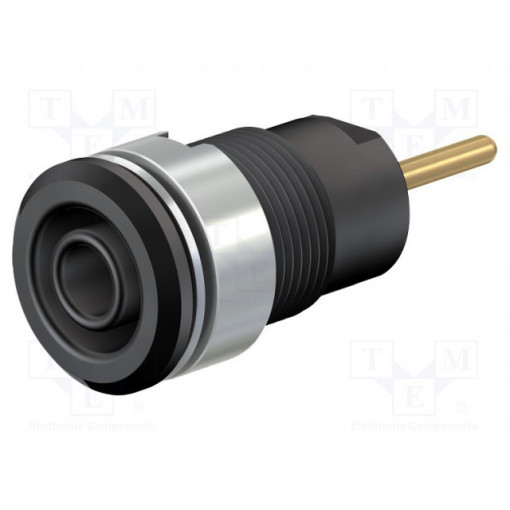 23.3010-21; Socket; 4mm banana; 24A; 1kV; Cutout: Ø12.2mm; black; gold-plated; STÄUBLI 23.3010-21; Socket; 4mm banana; 24A; 1kV; Cutout: Ø12.2mm; black; gold-plated; STÄUBLI