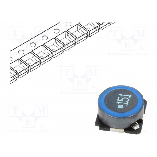 SLF10145T-151MR79-PF; Inductor: ferrite; SMD; 150uH; 0.81A; 420mΩ; ±20%; Series: SLF; TDK