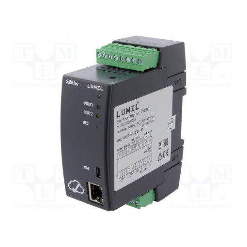 SM61IOT-2100M0; Industrial module: data logger; 20÷40VAC; 20÷60VDC; Mounting: DIN; LUMEL