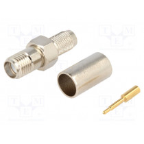 321-351-001 (SMA-50-R/2-H155/N1.01); Plug; SMA; male,reverse; straight; 50Ω; H155; crimped; for cable; UNICON 321-351-001 (SMA-50-R/2-H155/N1.01); Plug; SMA; male,reverse; straight; 50Ω; H155; crimped; for cable; UNICON