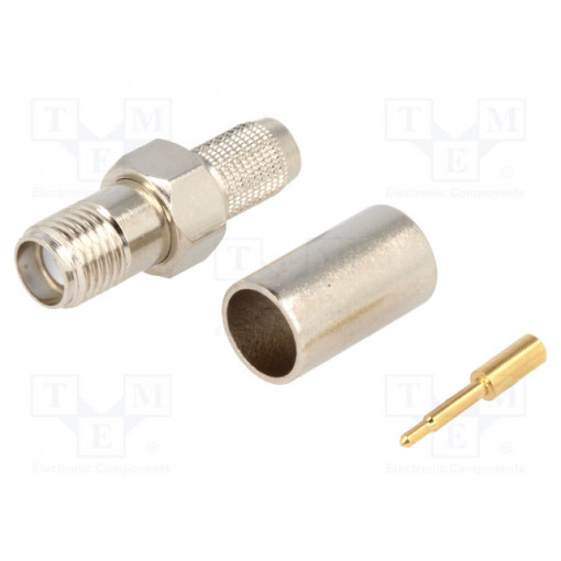 321-351-001 (SMA-50-R/2-H155/N1.01); Plug; SMA; male,reverse; straight; 50Ω; H155; crimped; for cable; UNICON 321-351-001 (SMA-50-R/2-H155/N1.01); Plug; SMA; male,reverse; straight; 50Ω; H155; crimped; for cable; UNICON