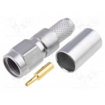 321-201-001 (SMA-50-R/2-H155/W1.01); Plug; SMA; reverse,female; straight; 50Ω; H155; crimped; for cable; UNICON 321-201-001 (SMA-50-R/2-H155/W1.01); Plug; SMA; reverse,female; straight; 50Ω; H155; crimped; for cable; UNICON