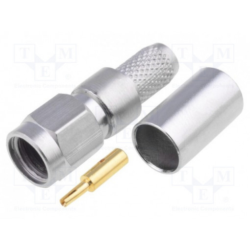 321-201-001 (SMA-50-R/2-H155/W1.01); Plug; SMA; reverse,female; straight; 50Ω; H155; crimped; for cable; UNICON 321-201-001 (SMA-50-R/2-H155/W1.01); Plug; SMA; reverse,female; straight; 50Ω; H155; crimped; for cable; UNICON