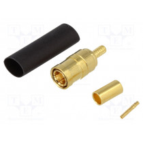 SMB6121A1-3GT30G-5-50; Plug; SMB; female; straight; 50Ω; crimped; for cable; teflon; 0.3dB; AMPHENOL