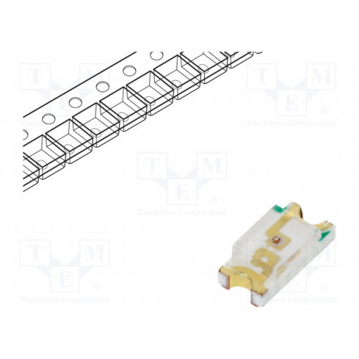 SML-LX1206GC-TR; LED; SMD; 1206; green; 13mcd; 3.2x1.5x1mm; 130°; 2V; 25mA; λd: 570nm; LUMEX SML-LX1206GC-TR; LED; SMD; 1206; green; 13mcd; 3.2x1.5x1mm; 130°; 2V; 25mA; λd: 570nm; LUMEX