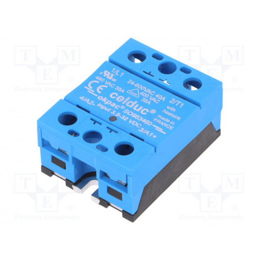SO963460; Relay: solid state; Ucntrl: 3.5÷32VDC; 40A; 24÷600VAC; -55÷100°C; CELDUC