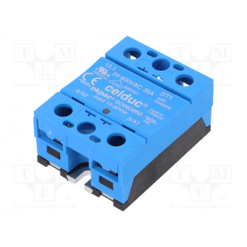 SO96386H; Relay: solid state; Ucntrl: 15÷32VAC; 35A; 24÷600VAC; -55÷100°C; CELDUC