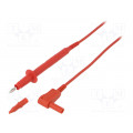 SPL 7312 NI/1/100/RT; Test lead; 16A; angular banana plug 4mm-test probe tip 4mm; SCHÜTZINGER