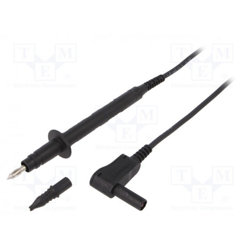 SPL 7312 NI/1/100/SW; Test lead; 16A; angular banana plug 4mm-test probe tip 4mm; SCHÜTZINGER