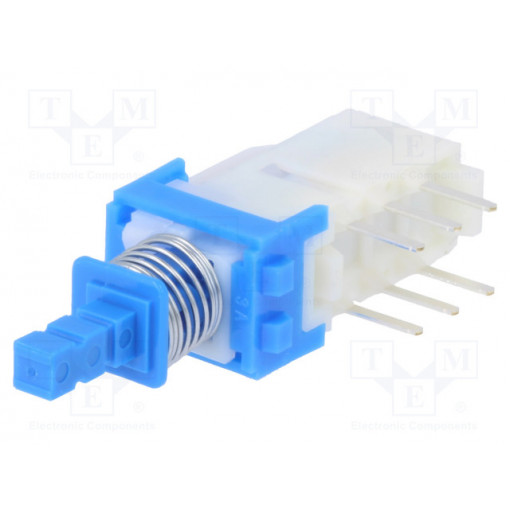 SPUN191400; Switch: push-button; Pos: 2; DPDT; 0.1A/30VDC; OFF-ON; Mounting: THT; ALPS