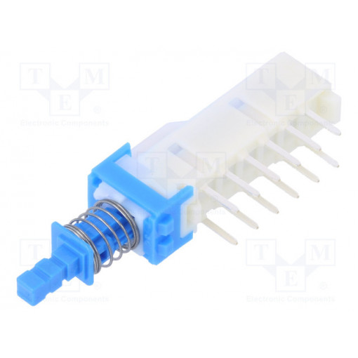 SPUN194700; Switch: push-button; Pos: 2; 4PDT; 0.1A/30VDC; OFF-ON; Mounting: THT; ALPS