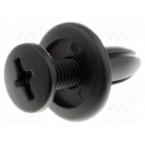 SR-614; Rivet; polyamide; Panel cutout diam: 6.3mm; Colour: black; UL94V-2; KSS WIRING