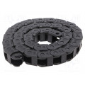 SR250L015038; Cable chain; Series: Light; Bend.rad: 38mm; L: 986mm; Colour: black; BREVETTI