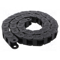 SR250L015045; Cable chain; Series: Light; Bend.rad: 45mm; L: 986mm; Colour: black; BREVETTI