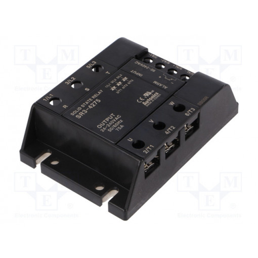 SR3-4275; Relay: solid state; Ucntrl: 90÷240VAC; 75A; 24÷240VAC; 3-phase; AUTONICS