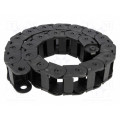 SR325LE040075; Cable chain; Series: Light; Bend.rad: 75mm; L: 990mm; Colour: black; BREVETTI
