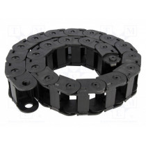 SR325LE040075; Cable chain; Series: Light; Bend.rad: 75mm; L: 990mm; Colour: black; BREVETTI
