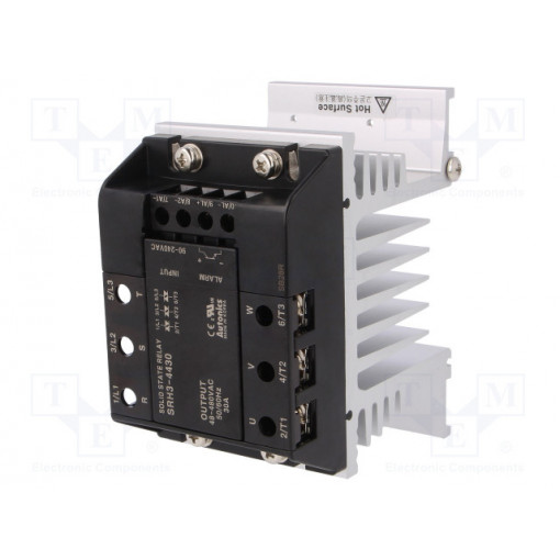 SRH3-4430; Relay: solid state; Ucntrl: 90÷240VAC; 30A; 48÷480VAC; 3-phase; DIN; AUTONICS
