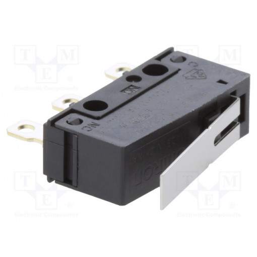 SS01GLP; Microswitch SNAP ACTION; with lever; SPDT; 0.1A/125VAC; ON-(ON); OMRON OCB