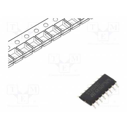 ST202ECDR; IC: interface; transceiver; RS232; 230kbps; SO16; 5VDC; STMicroelectronics