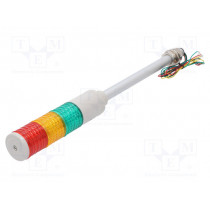 ST45L-3-24-RAG; Signaller: signalling column; LED; red/amber/green; Usup: 24VDC; QLIGHT