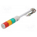 ST45LF-3-24-RAG; Signaller: signalling column; LED; red/amber/green; Usup: 24VDC; QLIGHT ST45LF-3-24-RAG; Signaller: signalling column; LED; red/amber/green; Usup: 24VDC; QLIGHT
