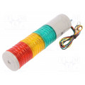 ST45ML-3-24-RAG; Signaller: signalling column; LED; red/amber/green; Usup: 24VDC; QLIGHT ST45ML-3-24-RAG; Signaller: signalling column; LED; red/amber/green; Usup: 24VDC; QLIGHT
