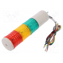 ST45MLF-3-24-RAG; Signaller: signalling column; LED; red/amber/green; Usup: 24VDC; QLIGHT